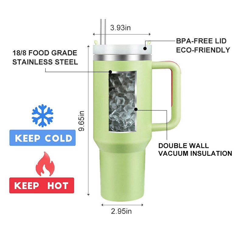Yeway Tasse A Cafe Mug 40oz tumbler with handle vaccum Cup Stainless Steel Coffee Travel Mug Custom drink bottle