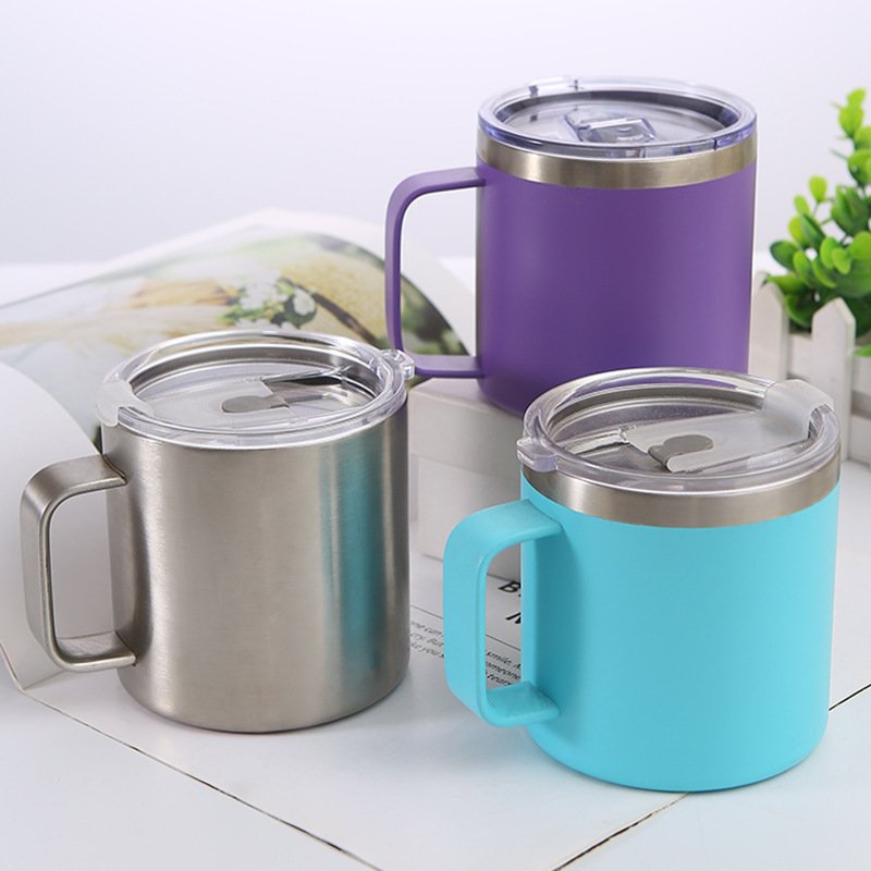 12oz 14oz Mugs Stainless Steel Termos Metal Thermal Coffee Mugs Cups Wholesale Beer Cups Vacuum Wine Glasses for Travel Tumbler