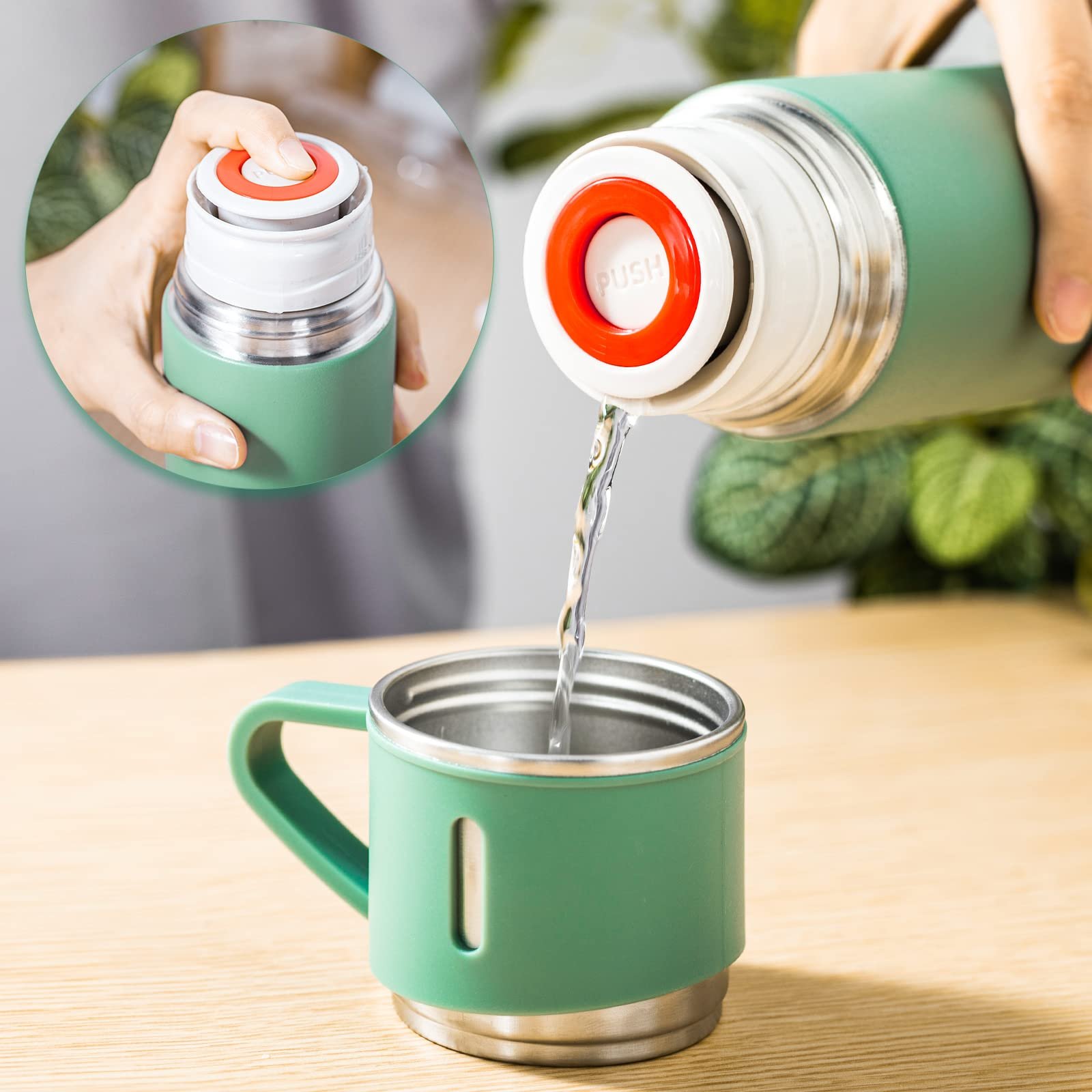 Modern 500ml Hot Water Travel Mug Gift Set 304 Stainless Steel Insulated Vacuum Flask Business Food Grade Thermal Water Bottle
