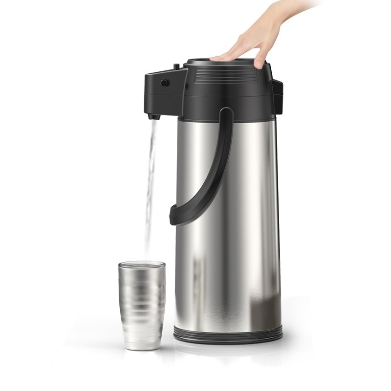 day days vacuum flask China Wholesale Pump Coffee Pot Metal Body thermal jug vacuum flask