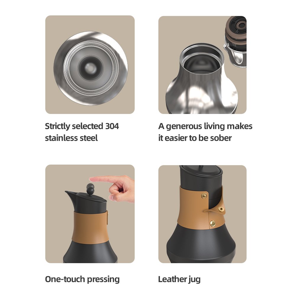 Luxury Food Grade Tea And Coffee Thermos 304 Stainless Steel Thermal Vacuum Flasks Dallah Arabic Pot