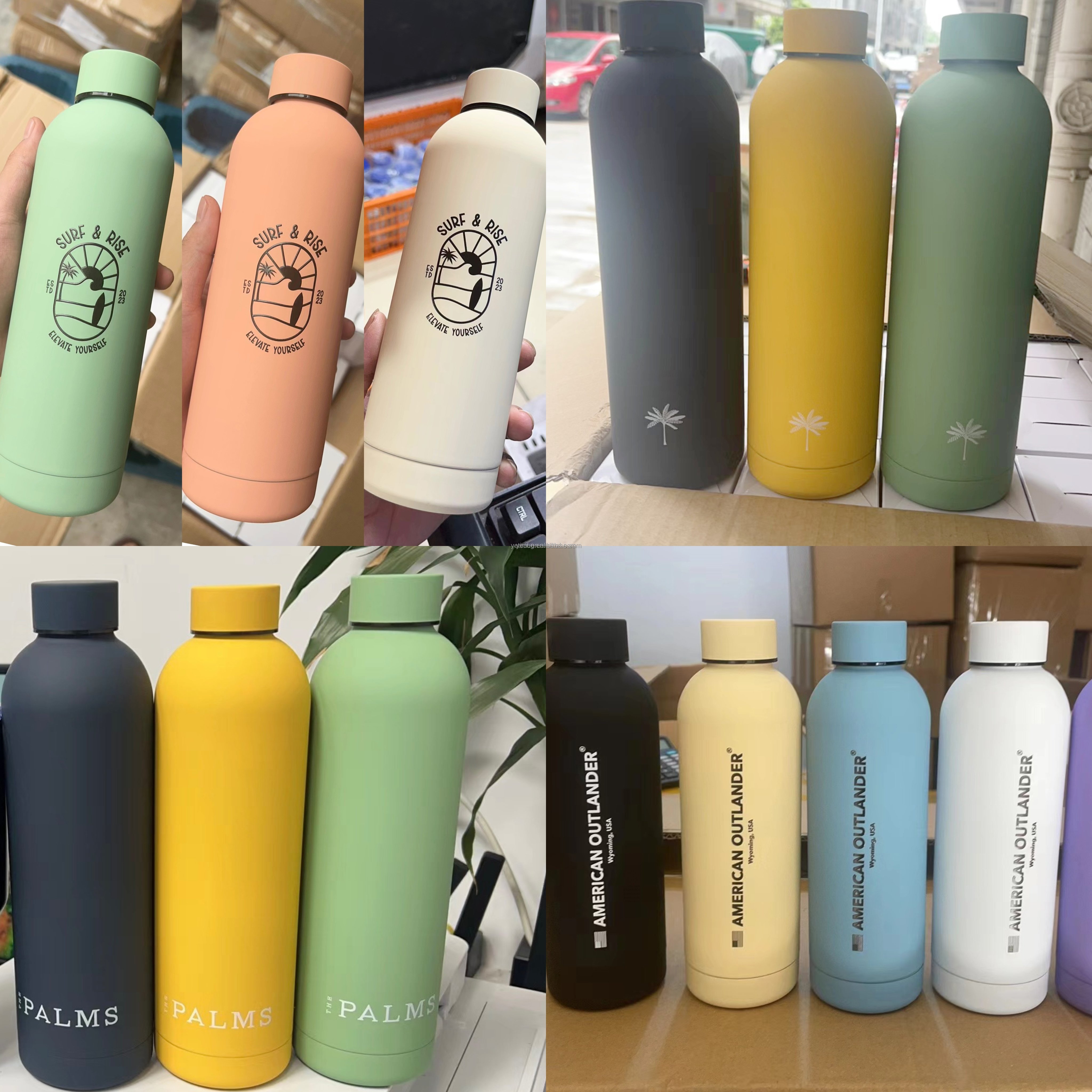 Thermos Set Stainless Steel Insulated 17oz/500ml Custom Water Bottle Bpa Free Business double wall Vacuum Flask Thermos