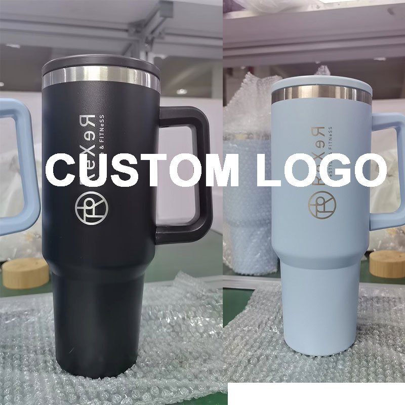 Leak Proof Hydro Jug Mug Custom Stainless Steel Insulated Double Wall Vacuum 40oz Tumbler With Flip foldable Straw Lid