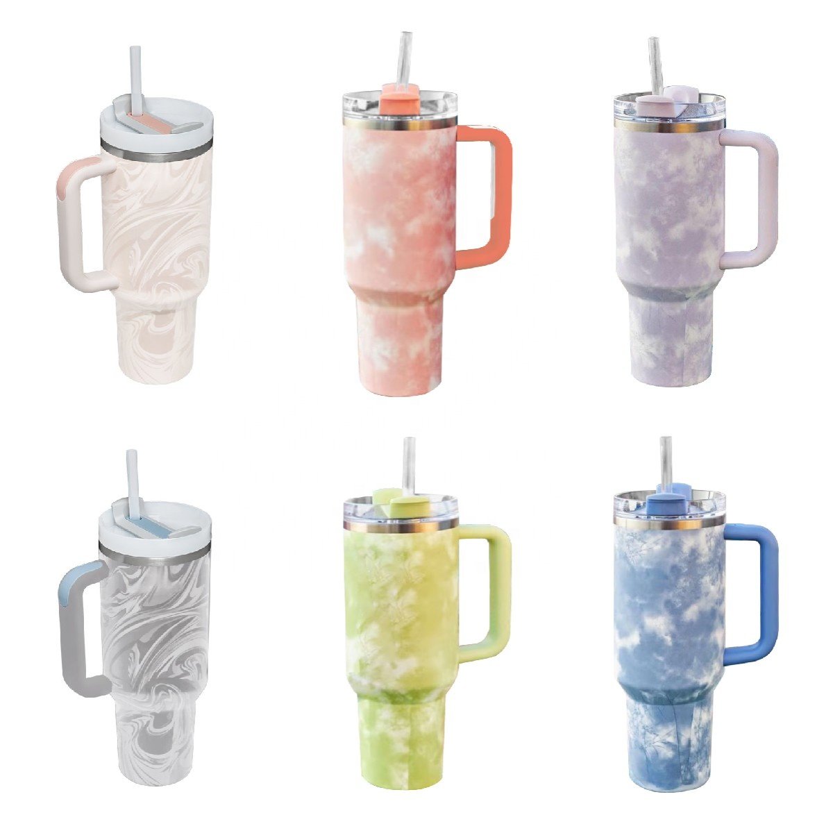 New Swirl Style 40oz Adventure Tumbler With Handle H2.0-II PLUS+ Vacuum Traveler Tumbler Car Mugs