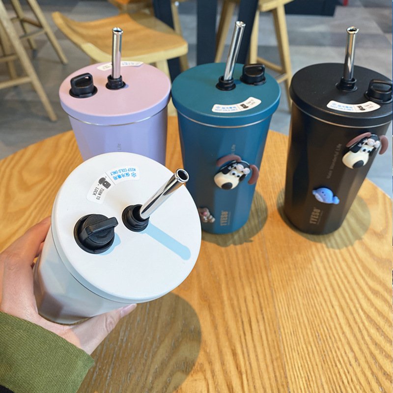 New Ins custom 20oz leakproof double wall vacuum thermos car mug stainless steel insulated travel coffee tumbler cup with straw