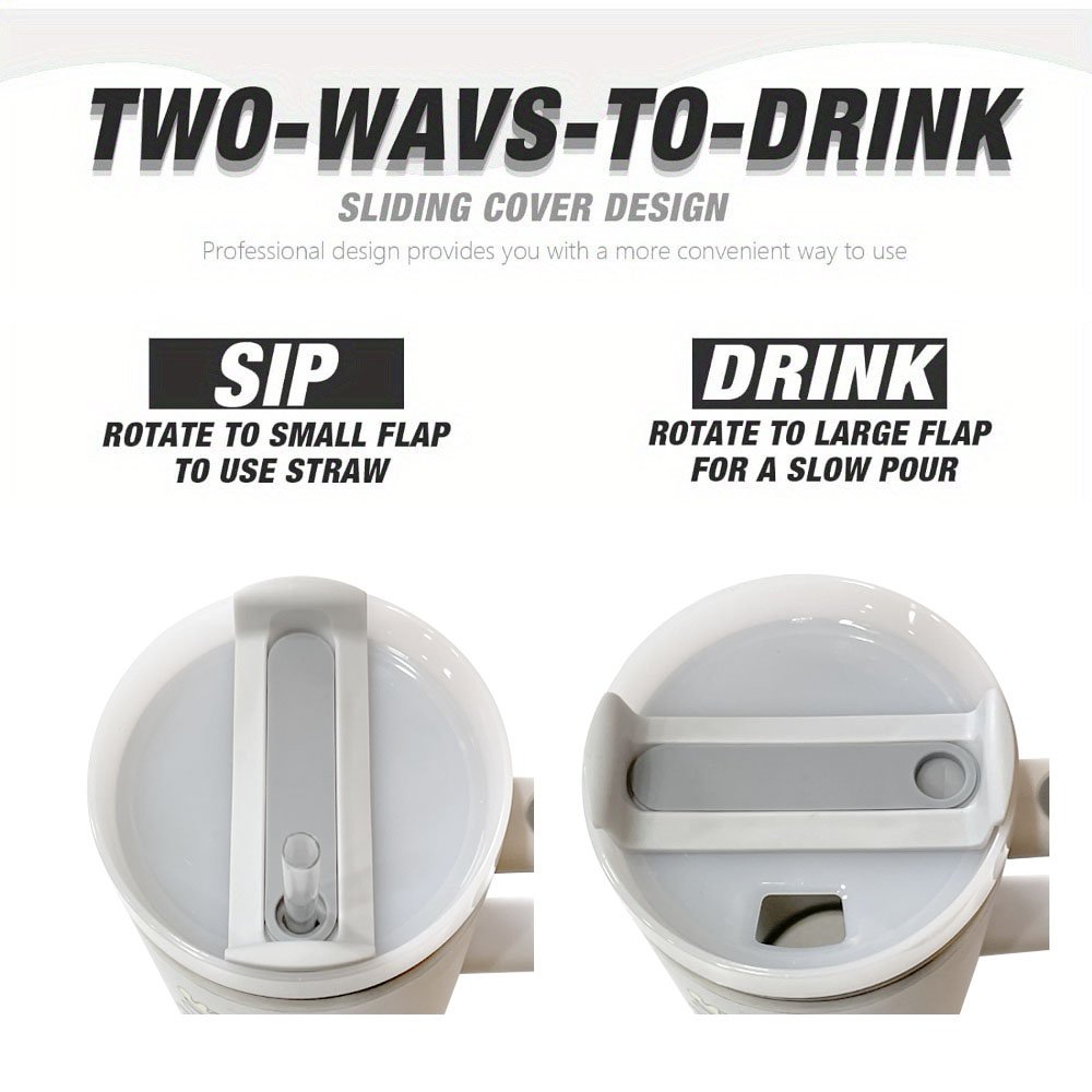 40 oz Insulated Tumbler with Straw Lid Cupholder Friendly Tumbler for Hot Cold Drink Leakproof Water Coffee Portable Travel Mug