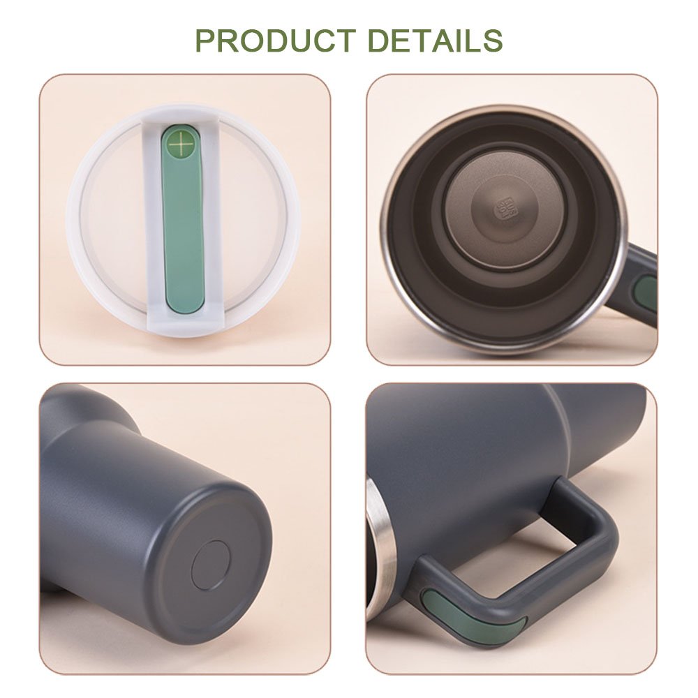 40 oz Insulated Tumbler with Straw Lid Cupholder Friendly Tumbler for Hot Cold Drink Leakproof Water Coffee Portable Travel Mug