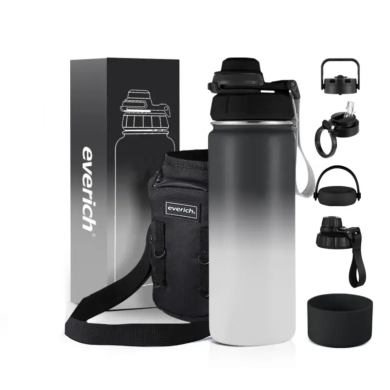 18oz 32oz 40oz 64oz Custom Logo Double Wall Vacuum Insulated Metal Flask Wide Mouth Gym Sports Drinking Water Bottle