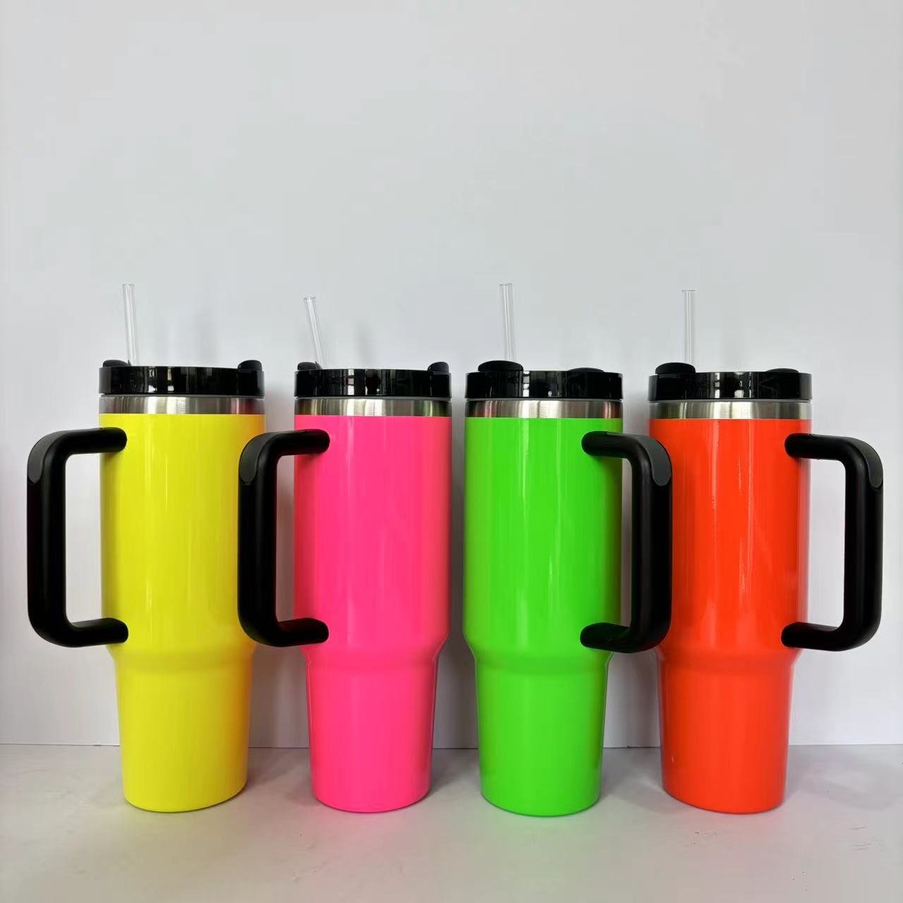 2024 New products neon collection vacuum flasks & thermoses 40oz neon tumbler travel water bottle with handle and lid