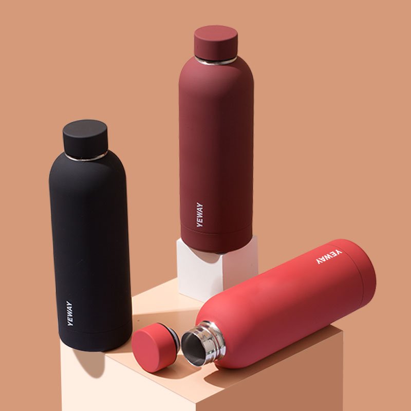 Yeway Custom Hot Water Bottle Stainless Steel 18/8 Vacuum Flask Keep Cold Frozen Drink Portable Sport Cup Bottles with Logo