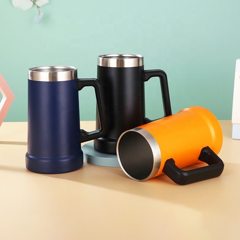 Wholesale Tumbler Thermos Beer Mug 500ML Stainless Steel Vacuum Coffee Mug Personalized 304 Insulated Thermal Ice Beverage Mug