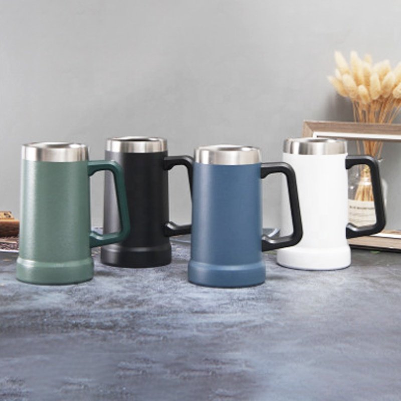 Wholesale Tumbler Thermos Beer Mug 500ML Stainless Steel Vacuum Coffee Mug Personalized 304 Insulated Thermal Ice Beverage Mug