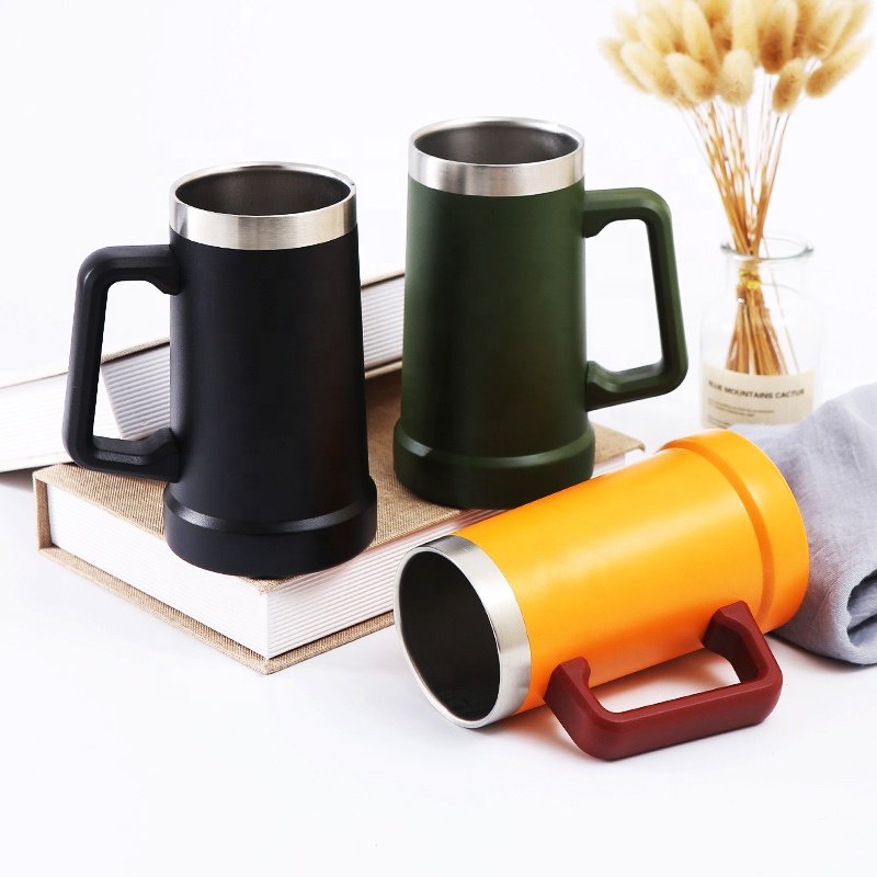 Wholesale Tumbler Thermos Beer Mug 500ML Stainless Steel Vacuum Coffee Mug Personalized 304 Insulated Thermal Ice Beverage Mug