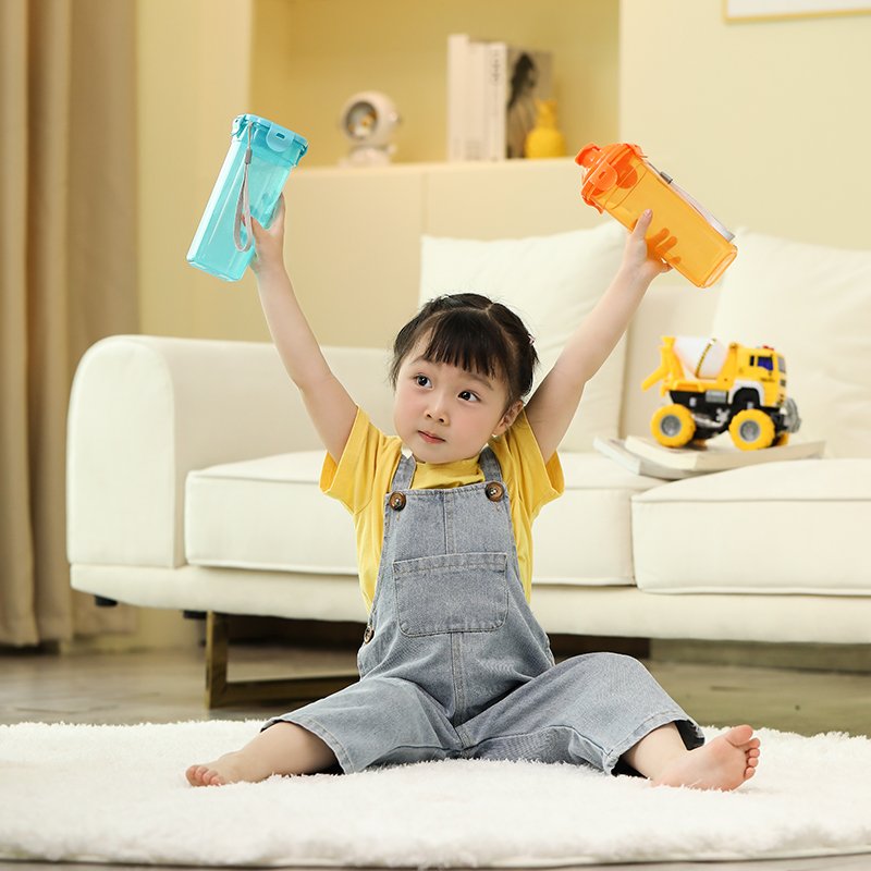 BPA FREE square 500ml plastic kids drinking bottle water bottle