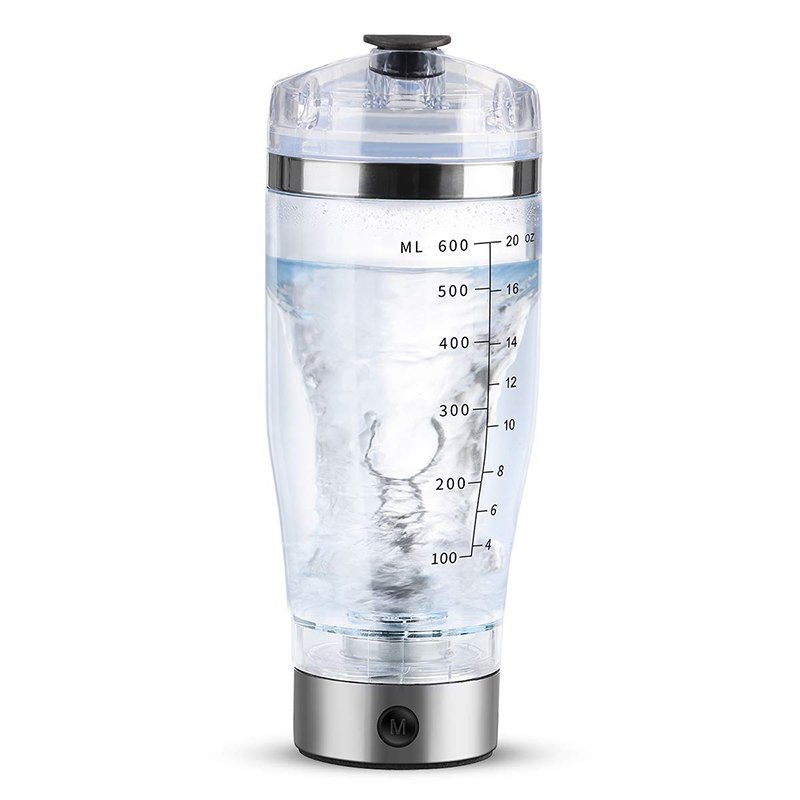 FACTORY PRICE 450ml leak proof transparent Battery gym blender protein mixer removable plastic electric mugs shaker bottle cup