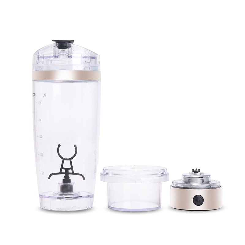 FACTORY PRICE 450ml leak proof transparent Battery gym blender protein mixer removable plastic electric mugs shaker bottle cup