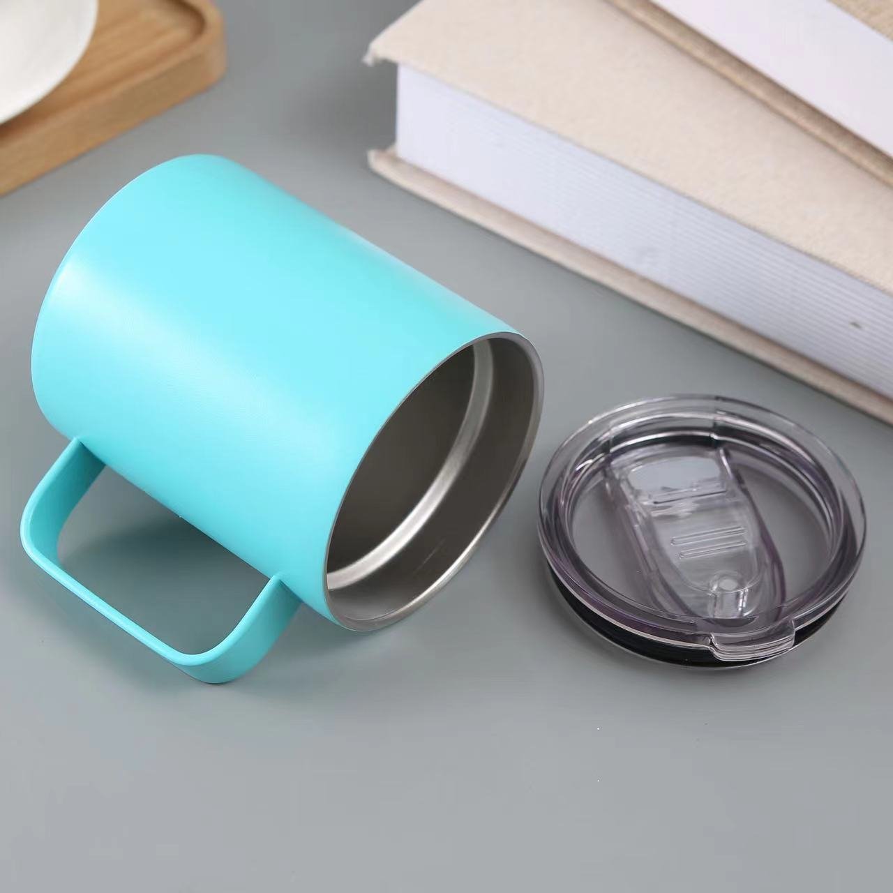 Manufacturer Wholesale Price Oem Vacuum Insulated Outdoor Stainless Steel Travel Coffee Mugs With Handgrip