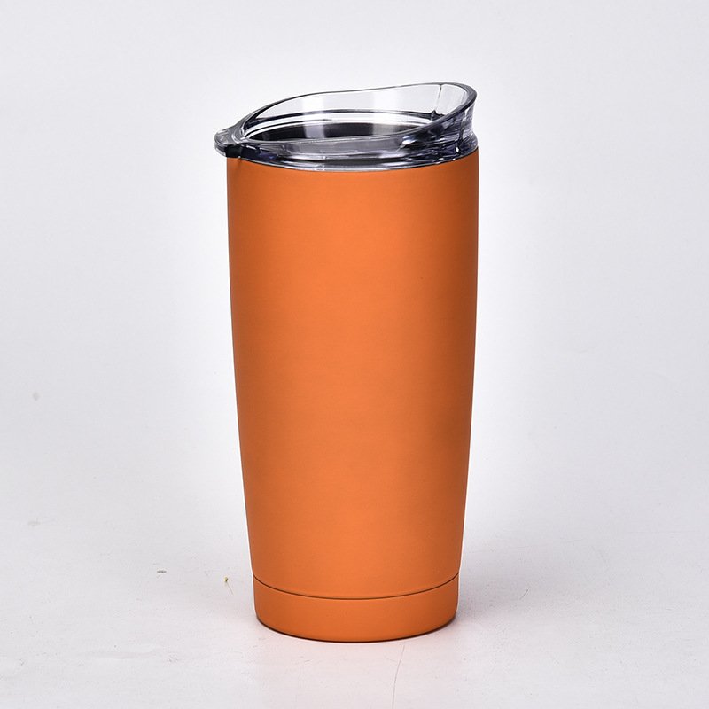 Custom personalised logo 20 oz stainless steel insulated vacuum travel coffee mug tumbler for hot drinks with mag slider lid