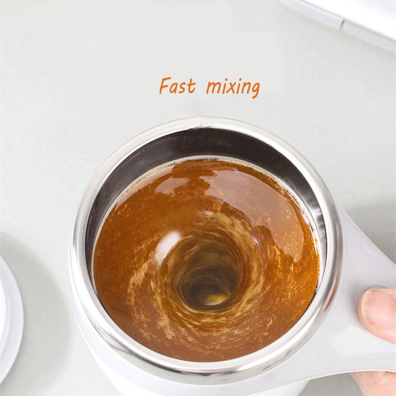 Lazy Smart 304 Stainless Steel Coffee Milk Mixing Cup Blender Auto Self Stirring Magnetic Mug