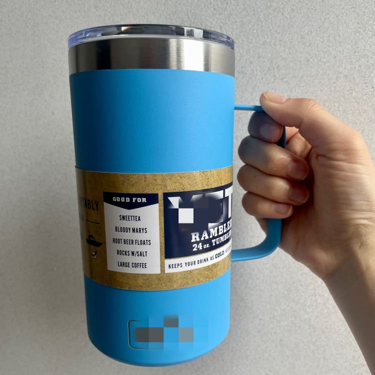 Yety 24 oz Stainless Steel Travel Coffee Mug Handless Colored Double Wall Thermos Insulated Handle Large Portable Christmas Cup