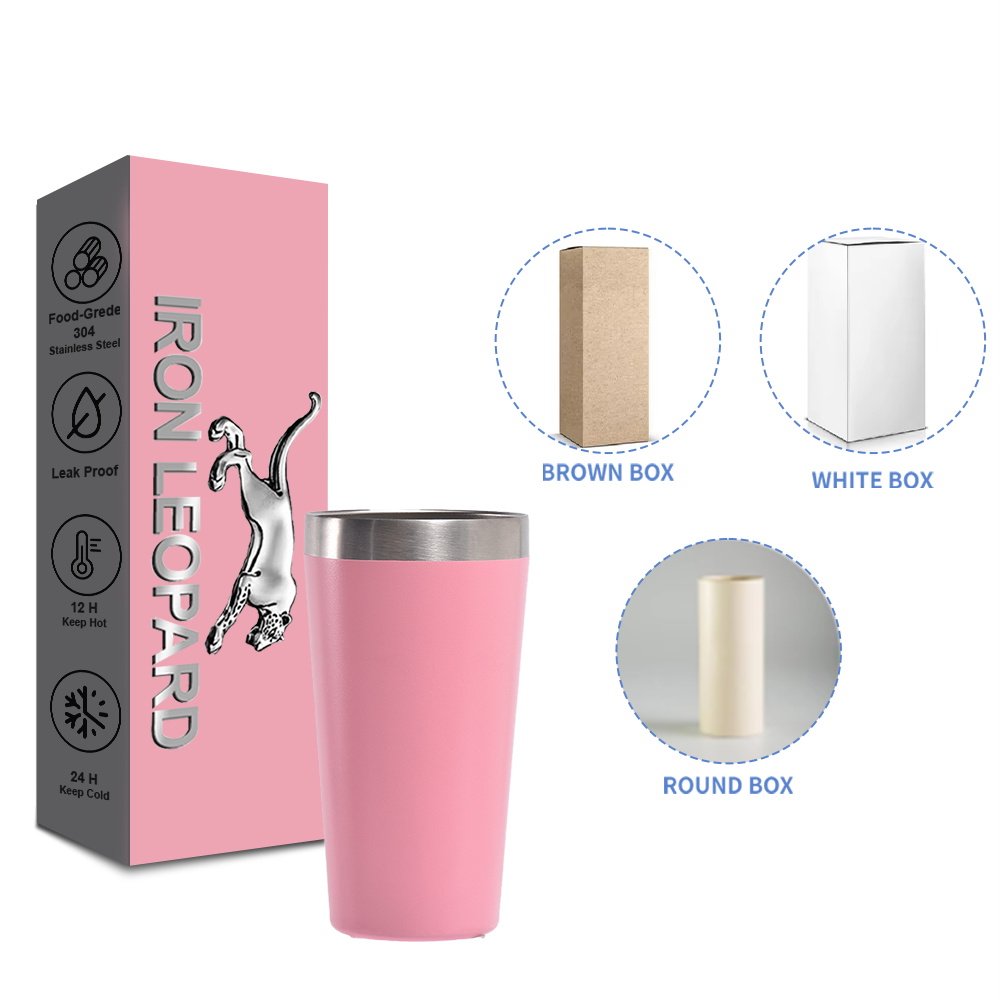 16oz Premium Double Wall Stainless Steel Travel Mug Tumbler American Style Coffee On-The-Go Cup Water Tea Budget-Friendly Gift