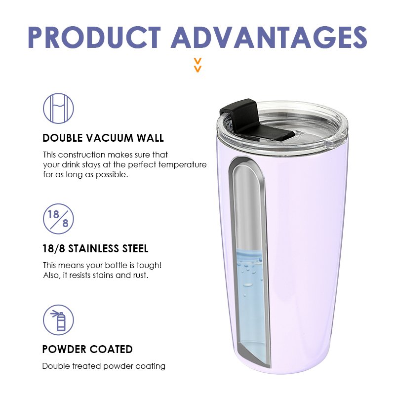 Custom logo 20oz vacuum insulated double wall coffee tumbler 20 oz stainless steel travel mug