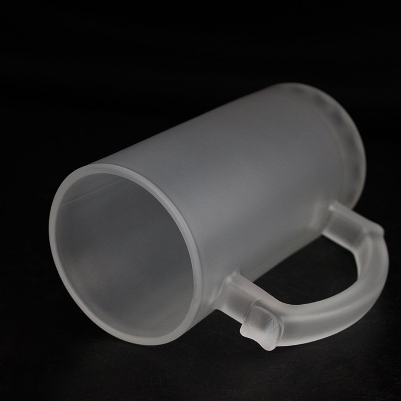 cheaper Sublimation Glass Cup Wholesale Sublimation Blank Beer Mug 16 OZ Transparent Frosted Beer Mug Sublimation Beer Mug