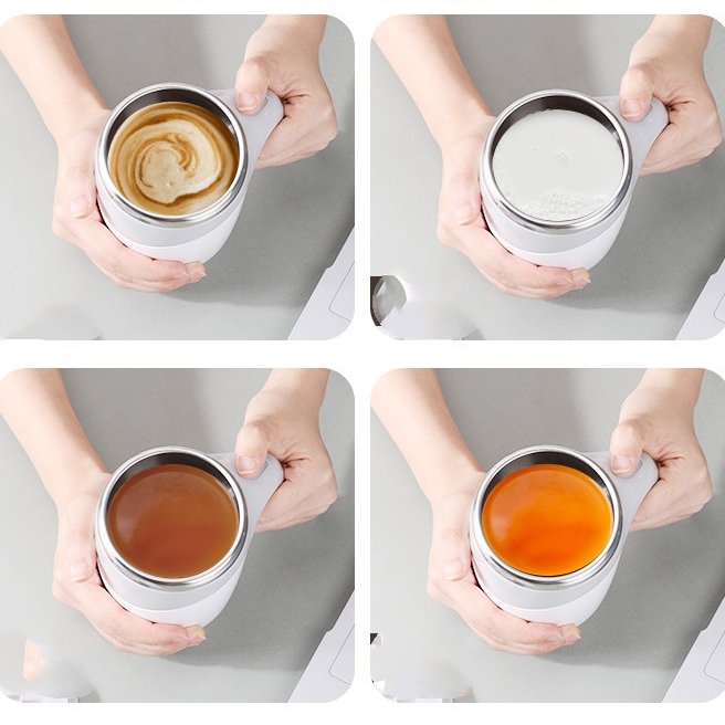 stirring stir mug cup self making coffee mug Kitchen Dining & Bar Drinkware Magnetic Mixing Electric Automatic Milk Stainless