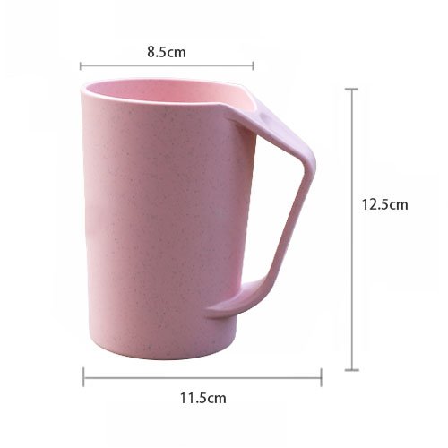 16 oz Eco Friendly wheat straw water cup with handles reusable coffee cup travel wheat straw mugs