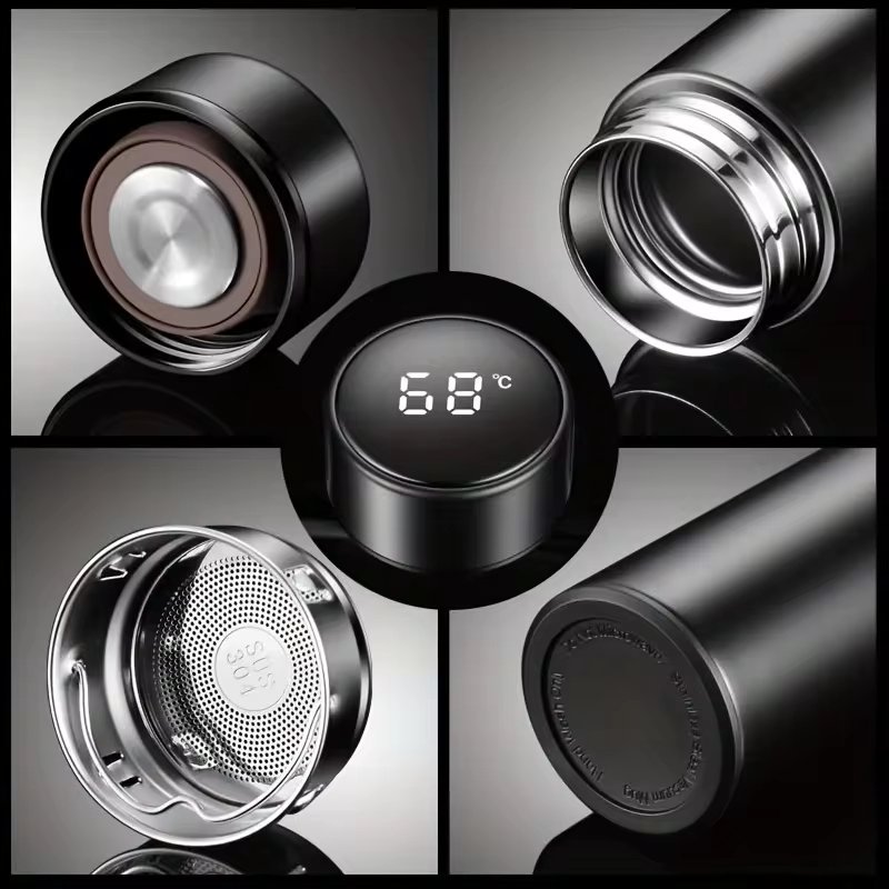 500ML Thermal Water Bottle Temperature Display Thermos Bottle Stainless Steel Tumbler Vacuum Flasks Thermos For Water Tea
