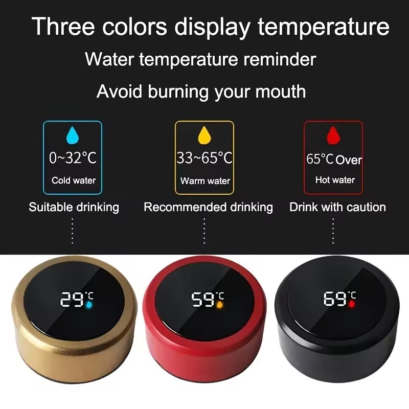 500ML Thermal Water Bottle Temperature Display Thermos Bottle Stainless Steel Tumbler Vacuum Flasks Thermos For Water Tea