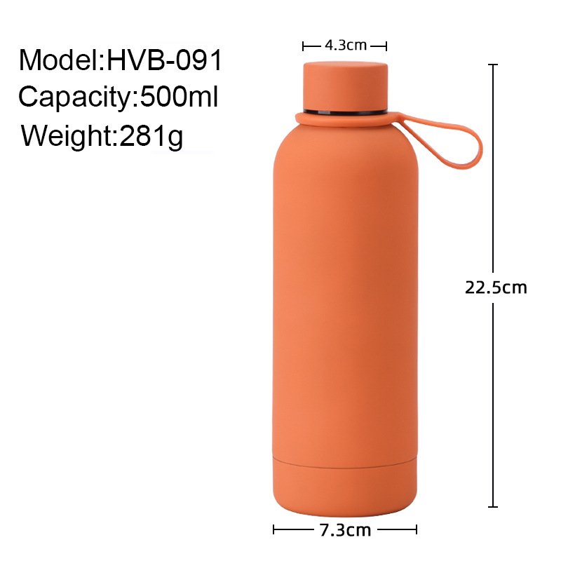 Thermos Sports Water Bottle European and American Water Bottle Stainless Steel New Cup Handle Outdoor 500ML Travel Vacuum