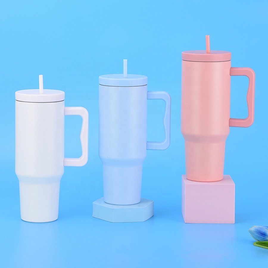Custom Insulated Cup Reusable Stainless Steel Travel Mug Cupholder Friendly Iced Coffee Tumbler