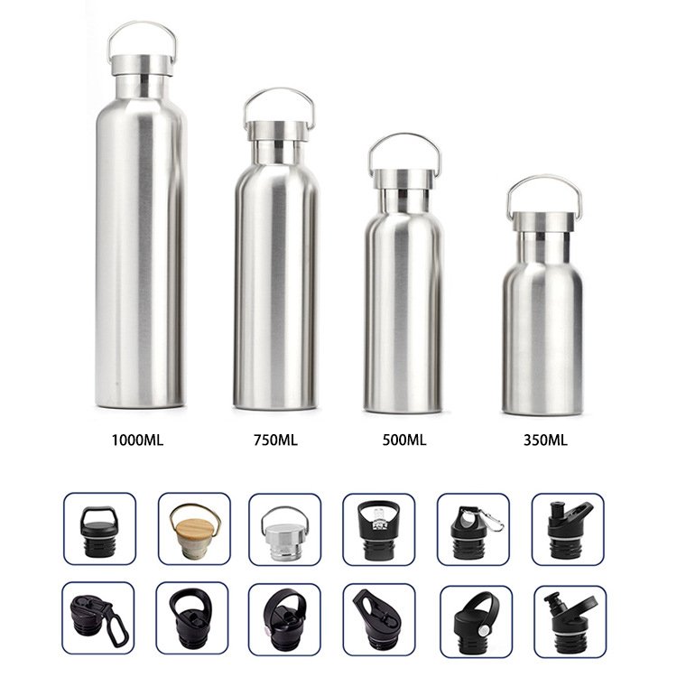 Eco-friendly bamboo cover Personalized 304 Stainless Steel Water Bottle Laser Engraved Double Walled Vacuum Insulated Bottle