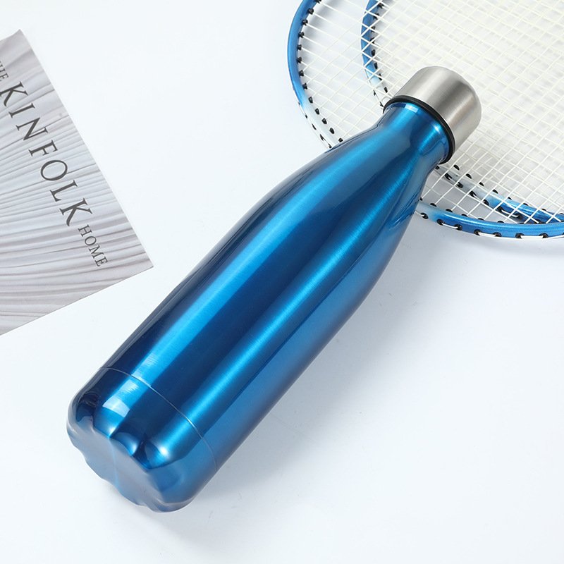 Personal 12oz 17oz Vacuum Flasks Glossy Paint Coating 500ml Stainless Steel Cola Shaped Water Bottles Coffee Mugs Tumbler Cups