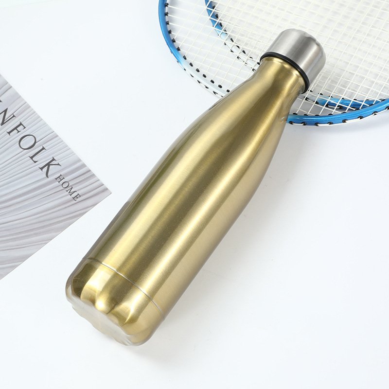 Personal 12oz 17oz Vacuum Flasks Glossy Paint Coating 500ml Stainless Steel Cola Shaped Water Bottles Coffee Mugs Tumbler Cups