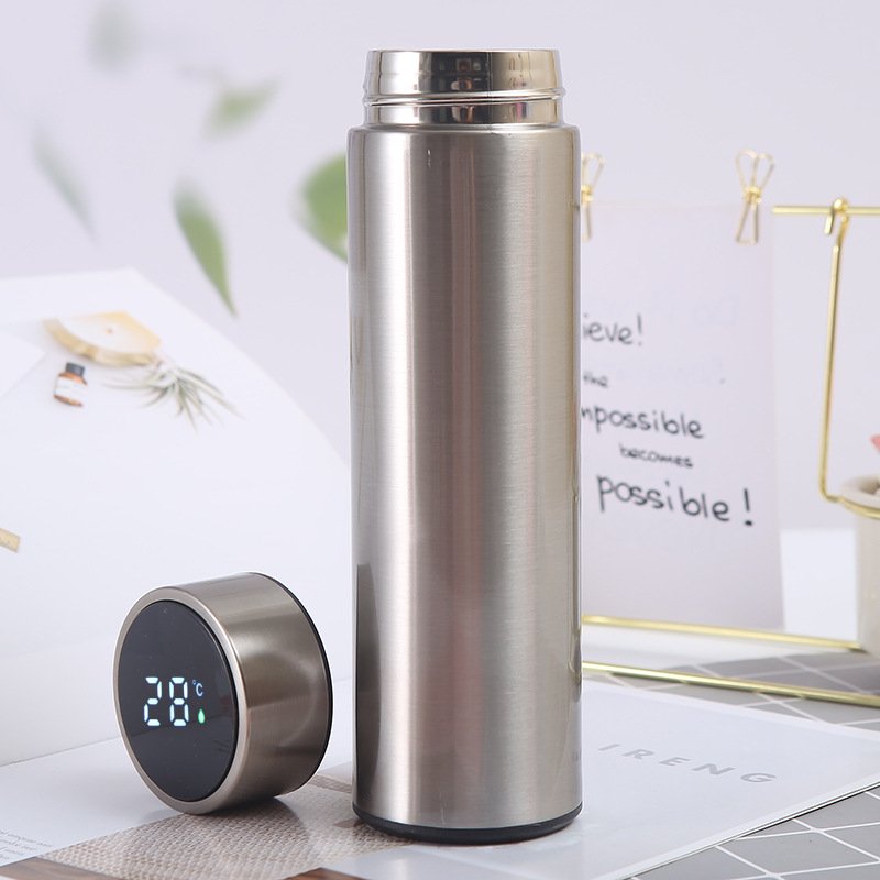 Modern Intelligent Termos 500ml 17oz Stainless Steel Smart Thermos Led Water Bottles Coffee Mugs Tumbler Cups Reminder