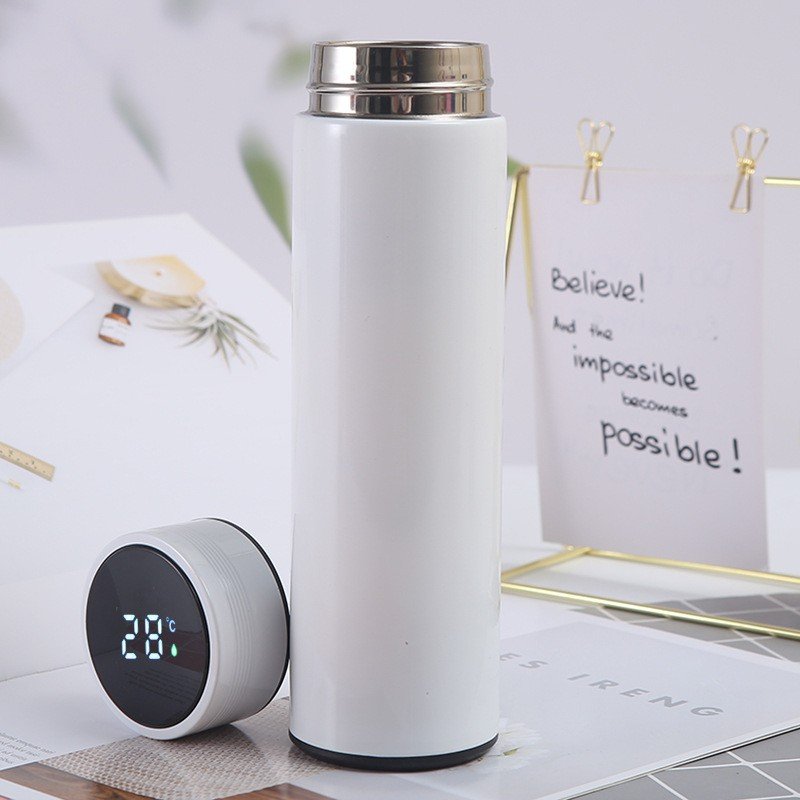 Modern Intelligent Termos 500ml 17oz Stainless Steel Smart Thermos Led Water Bottles Coffee Mugs Tumbler Cups Reminder