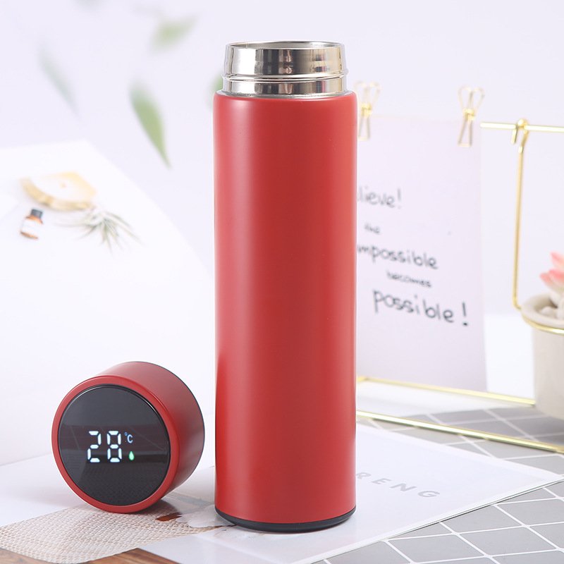 Modern Intelligent Termos 500ml 17oz Stainless Steel Smart Thermos Led Water Bottles Coffee Mugs Tumbler Cups Reminder