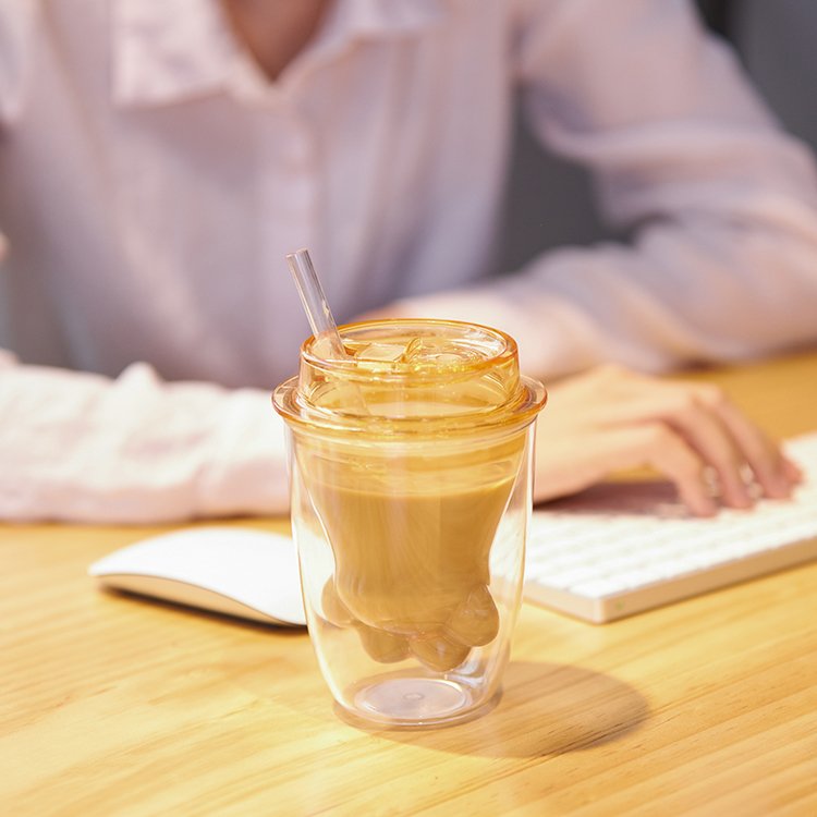 BPA Free Unique Design Coffee Cup Double Layer Reusable Plastic Coffee Mug with Lid
