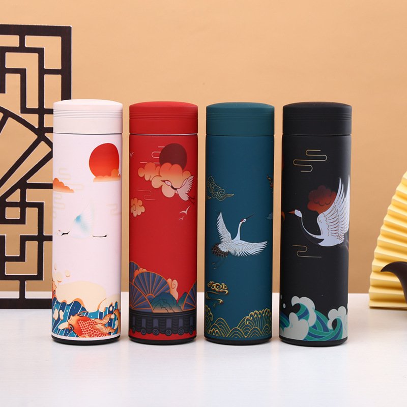 Luxury gift set 316 stainless steel vacuum flask thermos termos water bottle with umbrella business valentines day gift 2023