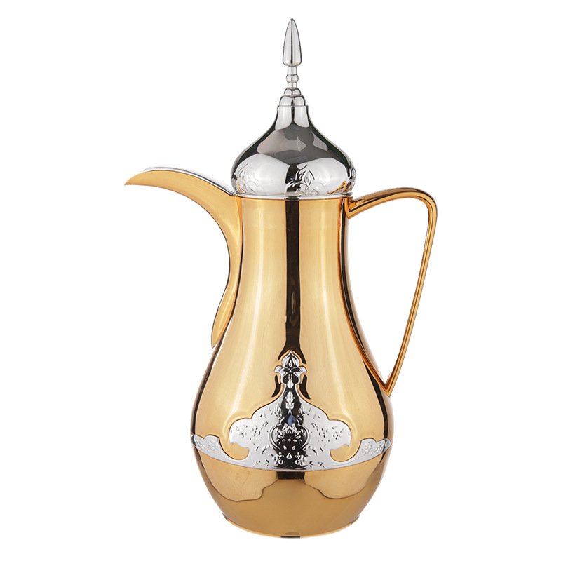 Wholesale high quality golden hot tea water arabic vacuum flask thermos bottle for dubai saudi