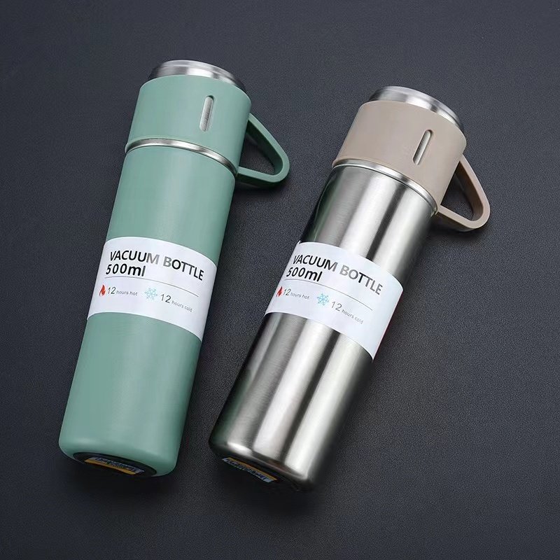 Food Vacuum Flask Travel Thermal Water Bottle Tumbler Cup Mug Gift Set 304 Insulated Stainless Steel Modern Hot Water Business