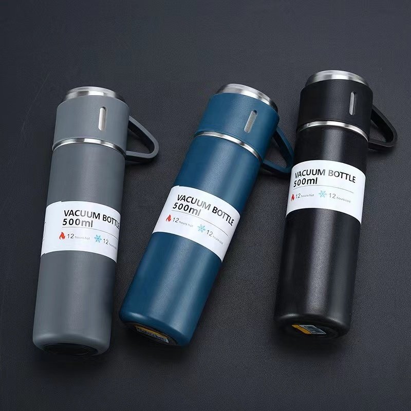 Food Vacuum Flask Travel Thermal Water Bottle Tumbler Cup Mug Gift Set 304 Insulated Stainless Steel Modern Hot Water Business