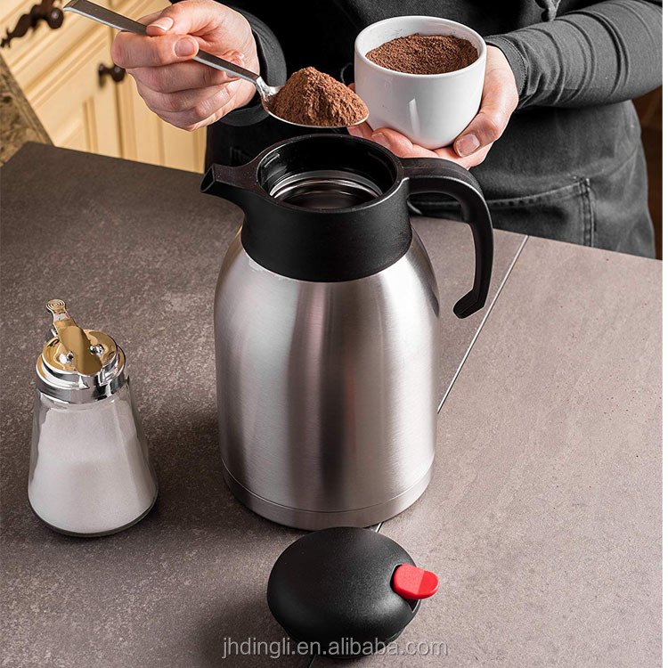 Restaurant Insulated Stainless Steel Large Capacity Luxury Thermos Vacuum Flask Coffee Pot With Handle