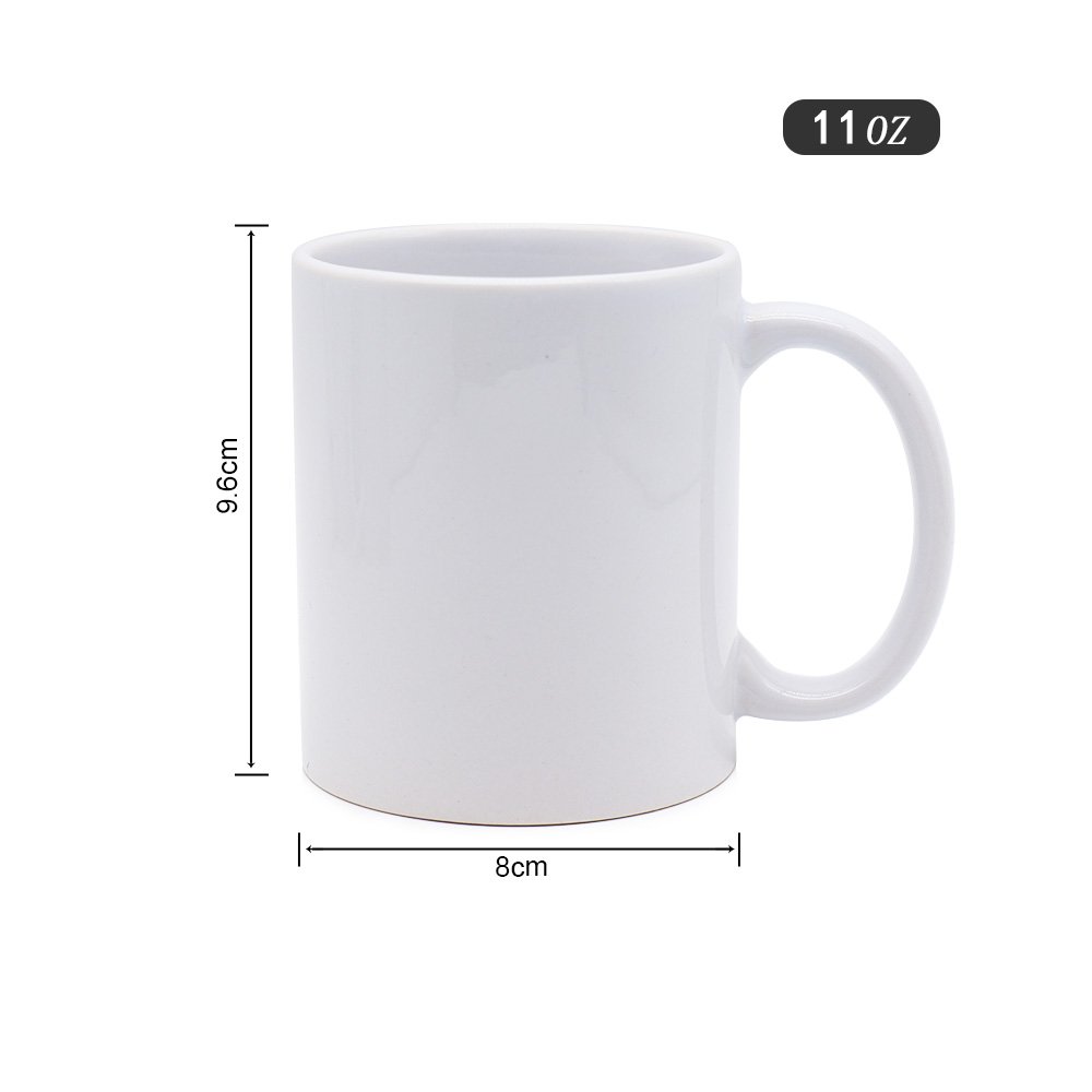 large stock custom logo reusable coffee porcelain mugs sublimation white blank ceramic 11oz in bulk wholesale