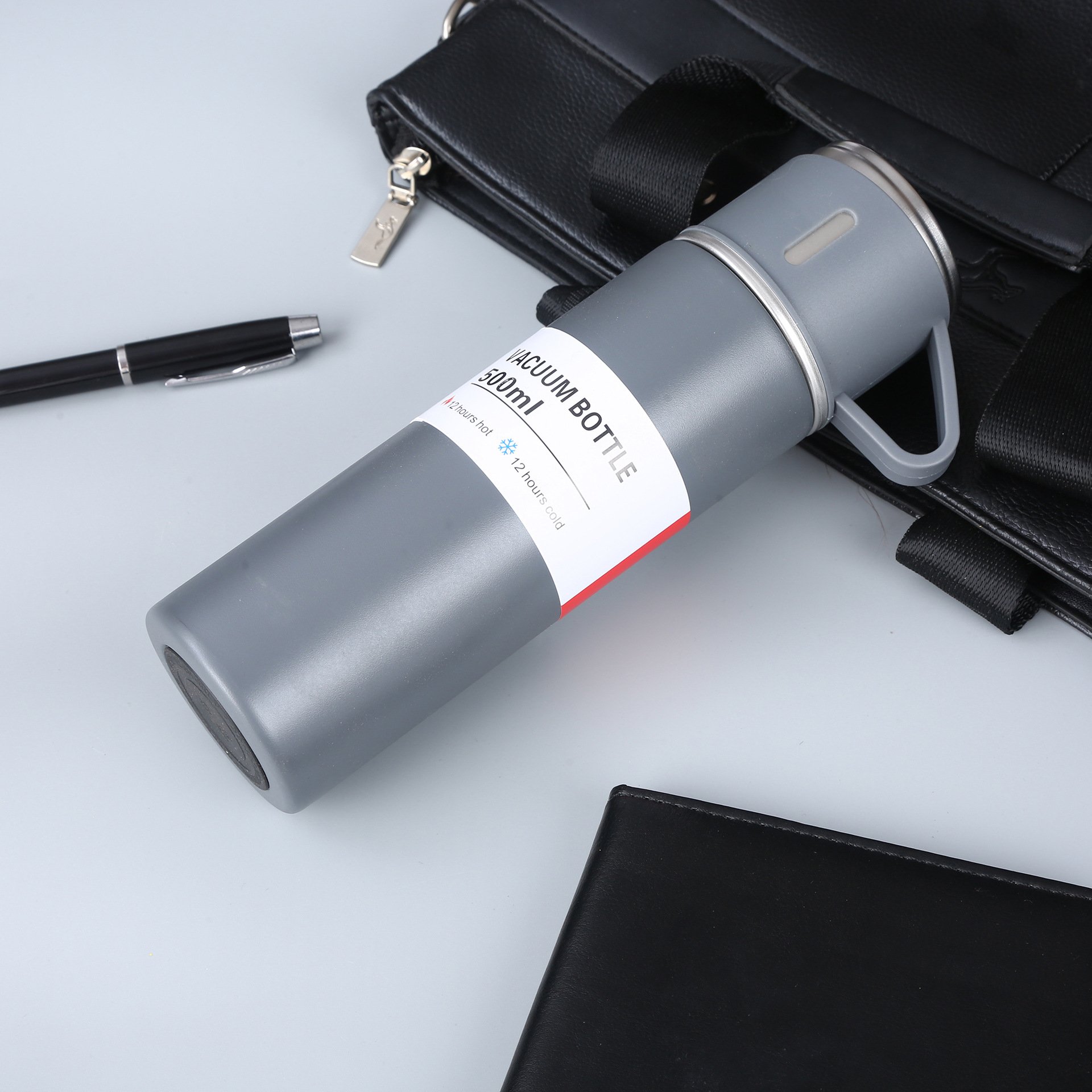 Gifts 500ml Vacuum Flask Gift Set 3 Lid-thermos 3 Pieces Set Thermal Flask Vacuum Water Bottles