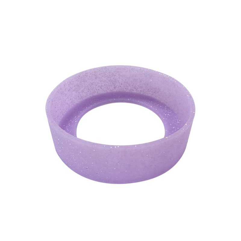 Short Silicone Bumper Protective Glitter Silicone Boot BPA Free Silicone Bottoms For Tumbler Water Bottle Sleeve Accessories