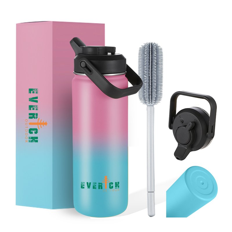 long hot insulated water bottle metal stainless steel with Straw Lid Infuser