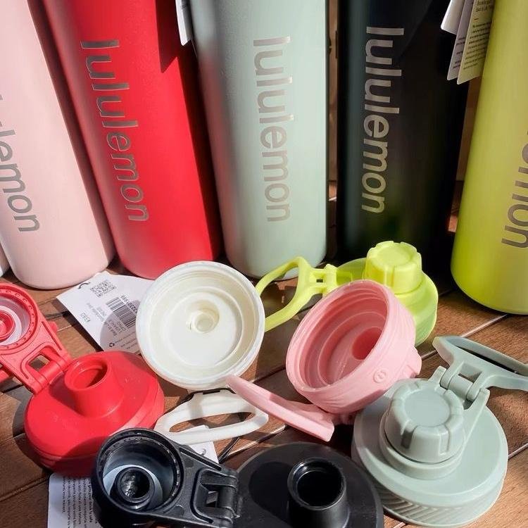 Lulu Minimalist Outdoor Sports Double-Layer Stainless Steel Insulated Water Bottle 710M Students' Vacuum Flask Thermos